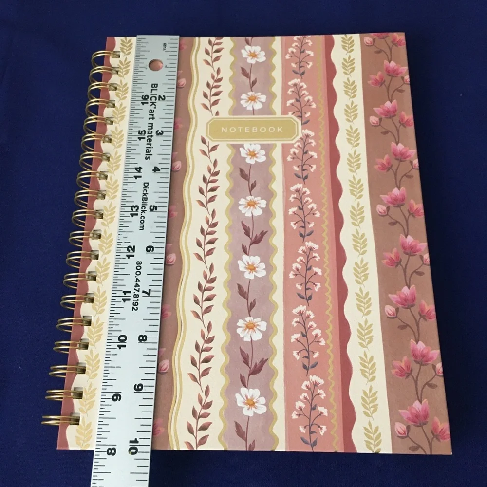 Clementine Spiral Notebook ~ Beautiful Vintage Florals and Vines